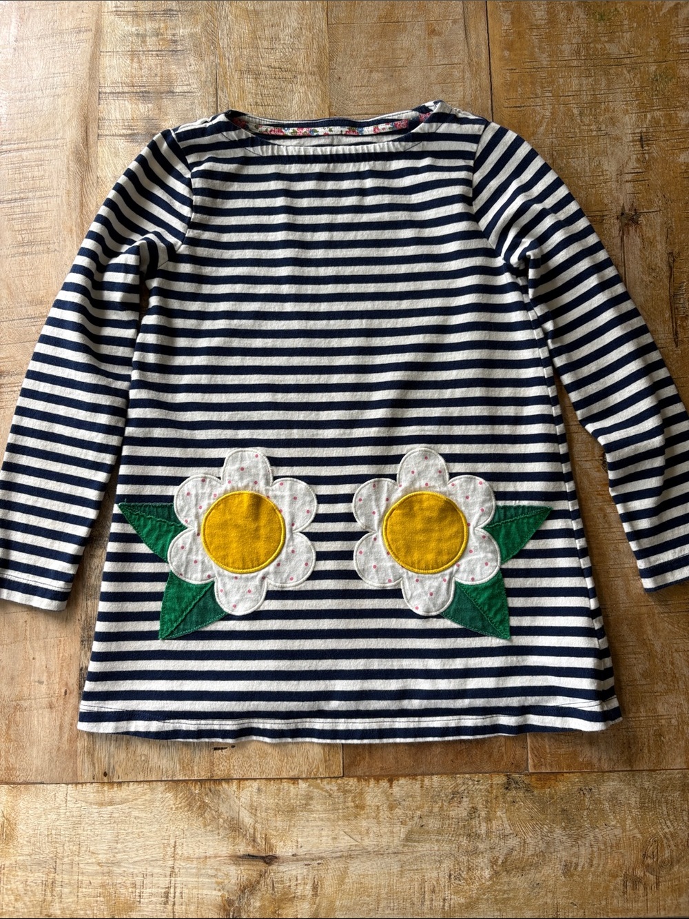 Mini Boden Girls Striped Tunic Top size 7-8Y